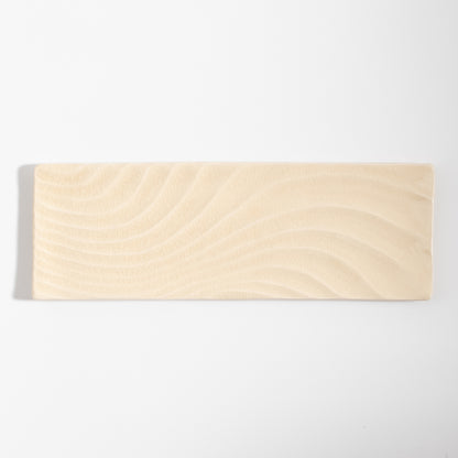 Satsuma Ware: Hamon-Ripple Pattern Rectangular Plate