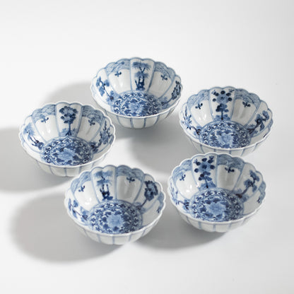 Kutani Ware: Set of 5 Small Bowls