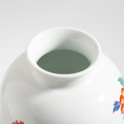 Arita Ware: Brocade Peony and Bird Motif Vase