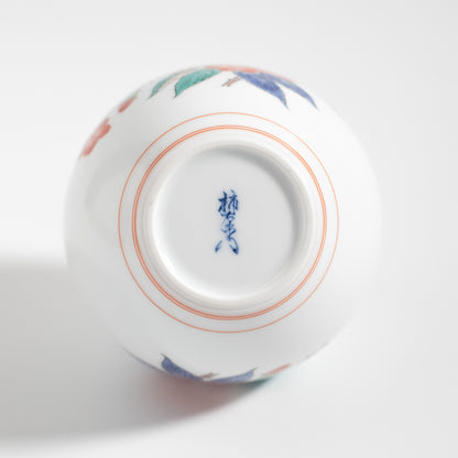 Arita Ware: Cherry Blossom Motif Kakiemon Porcelain Single Flower Vase