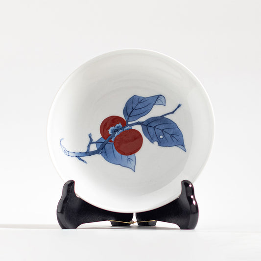 Arita Ware: Japanese Persimmon Motif Kakiemon Porcelain Plate