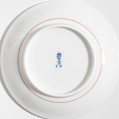 Arita Ware: Pine, Bamboo, Plum Trees and Bird Motif Kakiemon Porcelain Plate