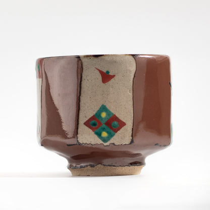 Mashiko Ware: Persimmon Glaze Red Enamel Tea Bowl