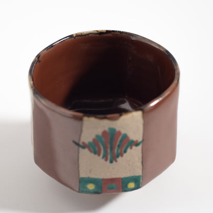 Mashiko Ware: Persimmon Glaze Red Enamel Tea Bowl