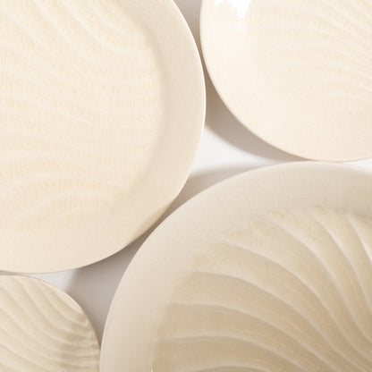 Satsuma Ware: Hamon-Ripple Pattern Round Plate