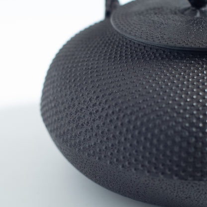 Iron Kettle with Hailstone Pattern and Flat Sacred Jewel Shape