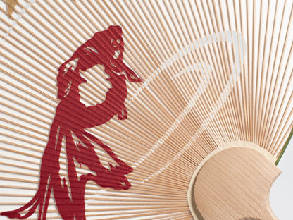 Kyo Uchiwa – Kingyo (Goldfish) with Stand