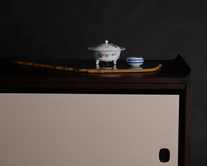 Arita Ware: Incense Burner with Overglaze Enamel Floral Design